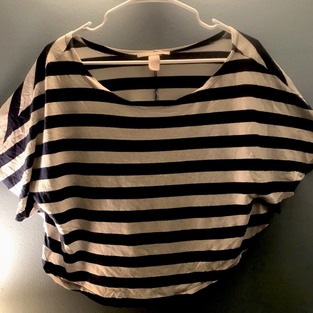 Victoria’s Secret Striped Crop Top Tee